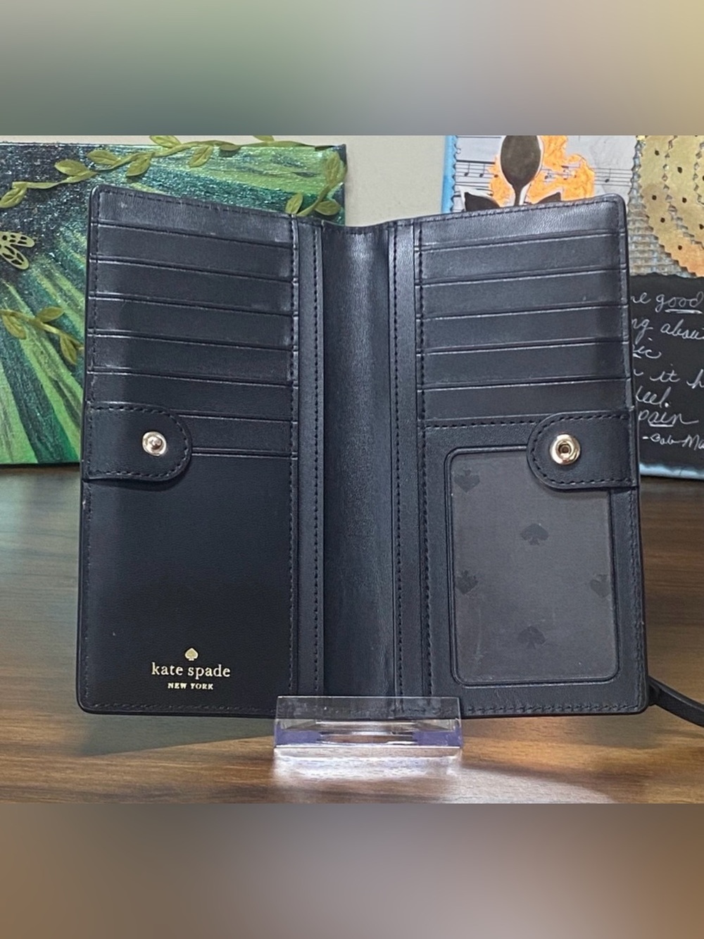Kate Spade Saffiano Leather Black Wallet - Picture 6 of 10